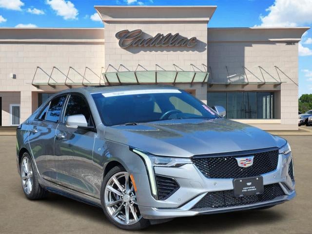 2023 Cadillac CT4 Sport in Argent Silver Metallic — front three-quarter view
