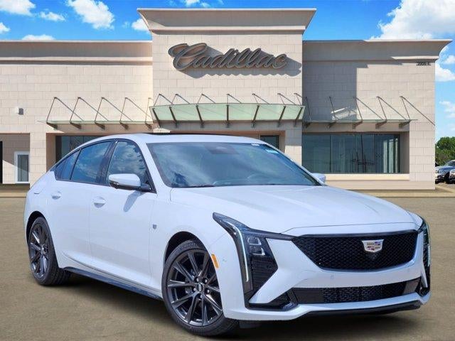 2026 Cadillac CT5 Sport in Vibrant White Tricoat — front three-quarter view
