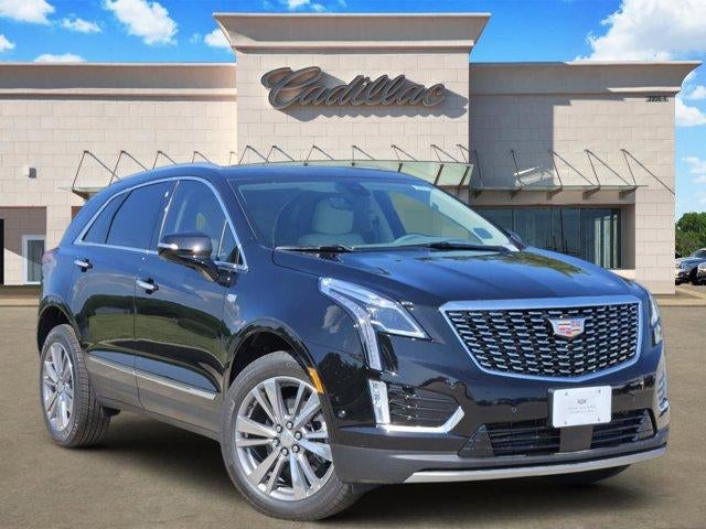 2026 Cadillac XT5 Premium Luxury in Stellar Black Metallic — front three-quarter view