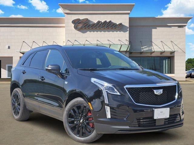 2026 Cadillac XT5 Sport in Stellar Black Metallic — front three-quarter view