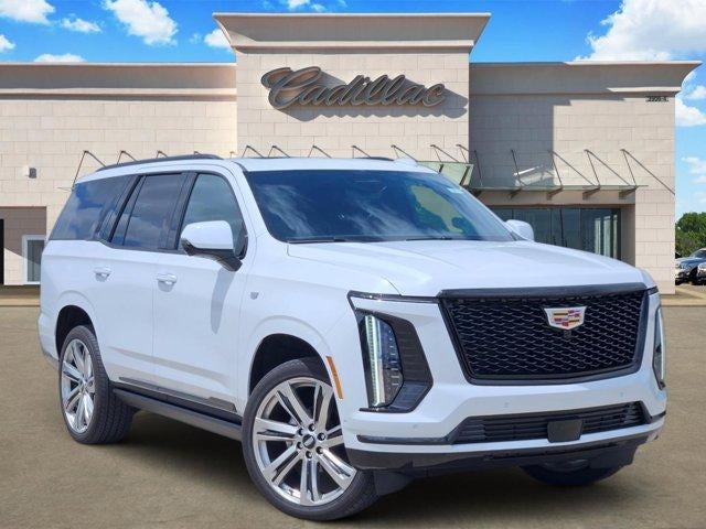 2026 Cadillac Escalade Sport in Vibrant White Tricoat — front three-quarter view