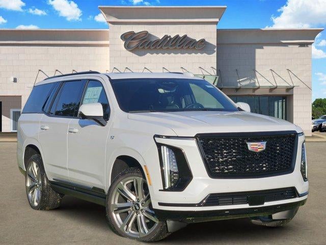 2026 Cadillac Escalade Sport in Vibrant White Tricoat — front three-quarter view