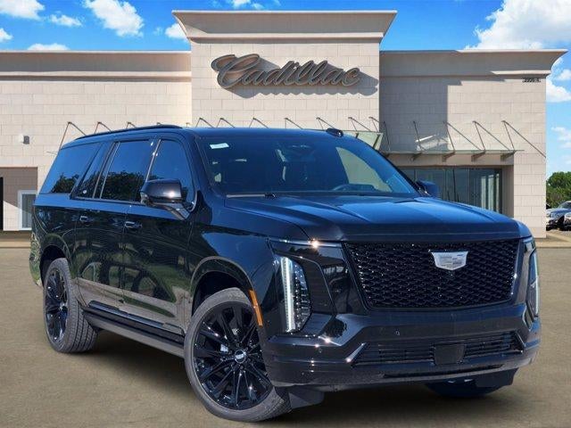 2026 Cadillac Escalade ESV Platinum Sport in Black Raven — front three-quarter view